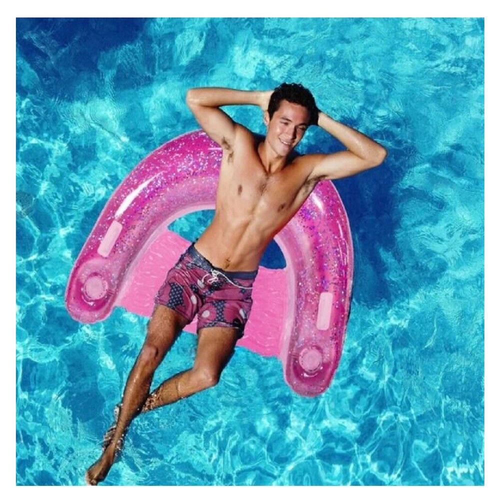 PoolCandy Orchid Glitter Inflatable Pool Sun Chair - Picture 9 of 9